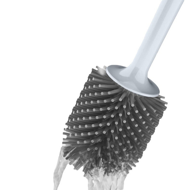 Wall Mounted Silicone Toilet Brush Cleaning Set