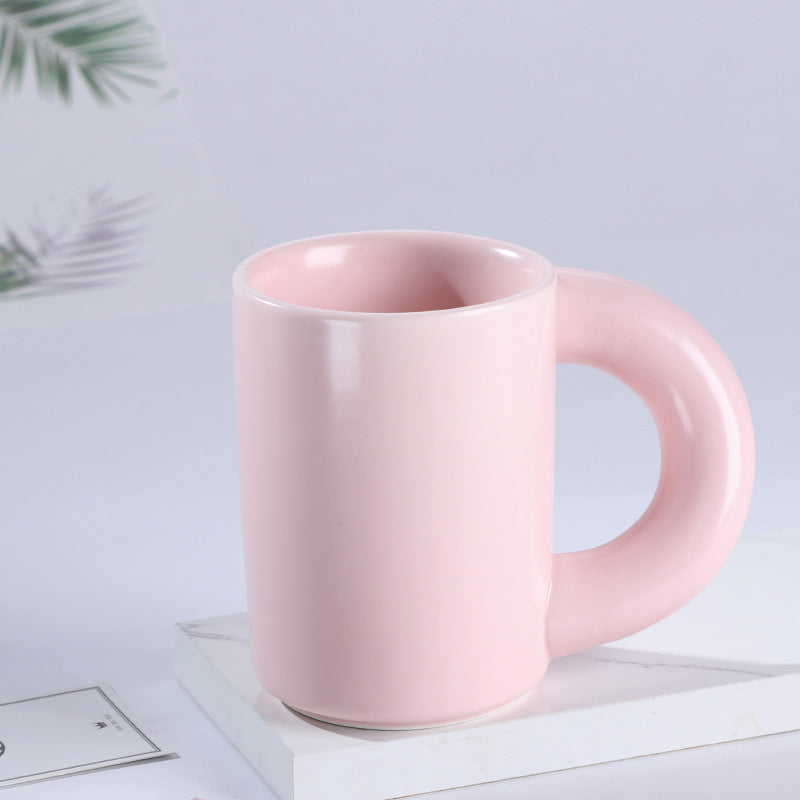 Big Ear Mug with Crooked Handle, Water Cup, Coffee Cup