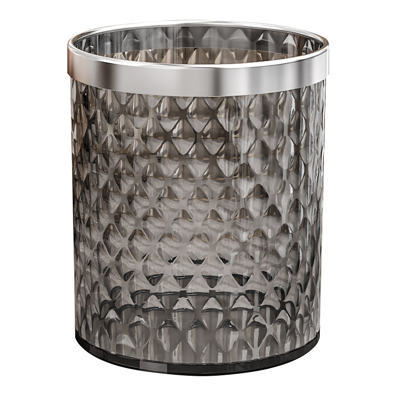 High-value water ripple transparent trash can
