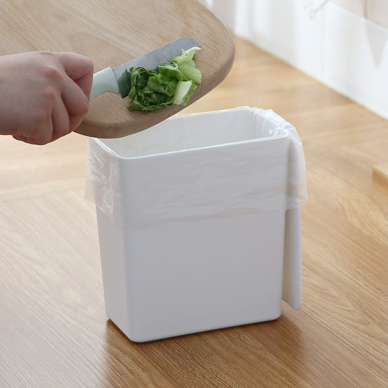 Japanese-style desktop trash can with flip lid, creative mini wastepaper basket for home use in the bedroom