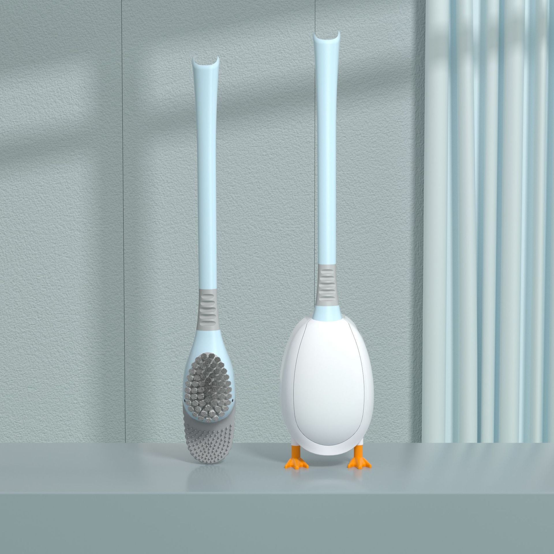 Duck Style Wall Mounted Silicone Toilet Brush