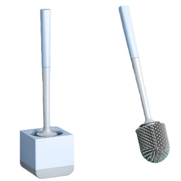 Wall Mounted Silicone Toilet Brush Cleaning Set