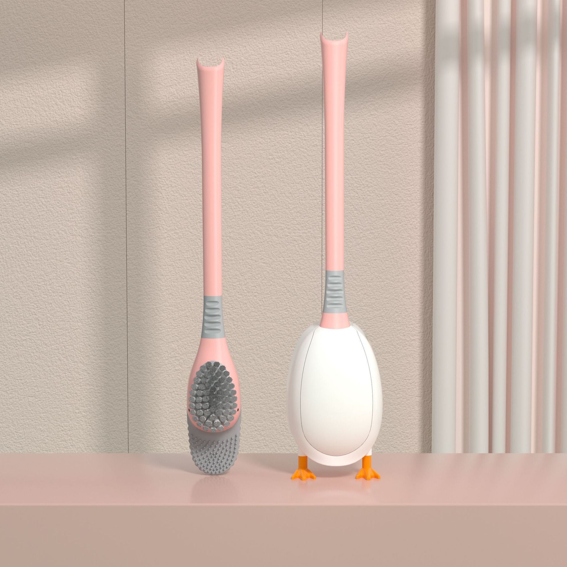 Duck Style Wall Mounted Silicone Toilet Brush