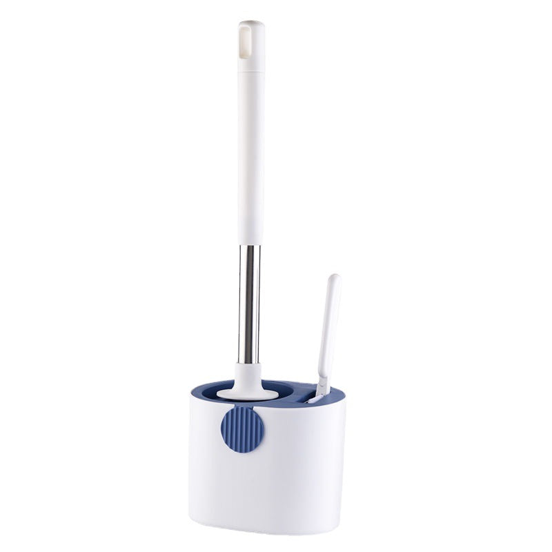 Silicone No-Dead-Angle Toilet Brush With Holder