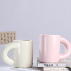 Big Ear Mug with Crooked Handle, Water Cup, Coffee Cup