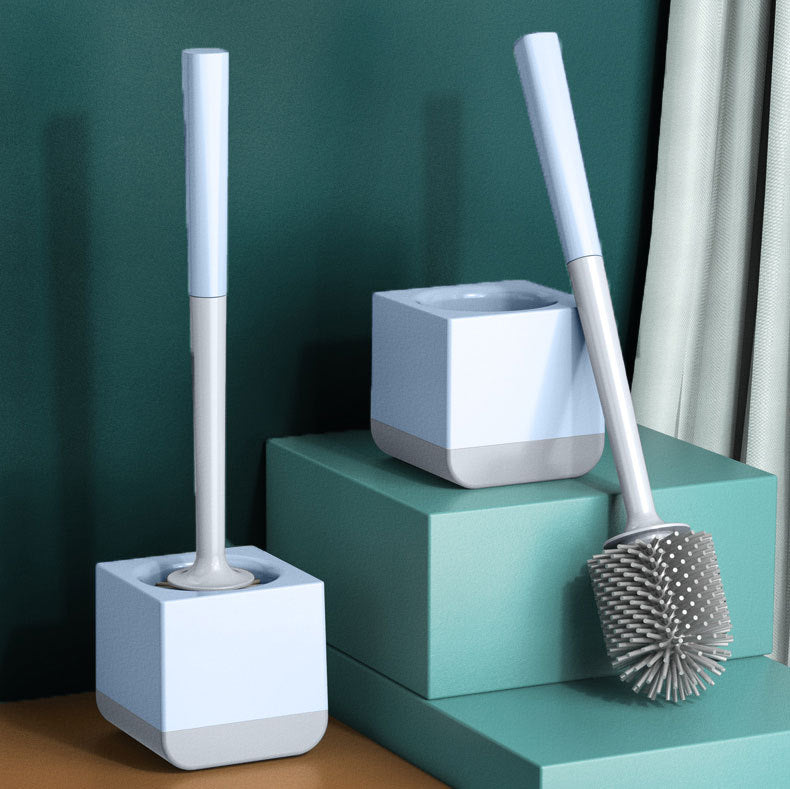 Wall Mounted Silicone Toilet Brush Cleaning Set