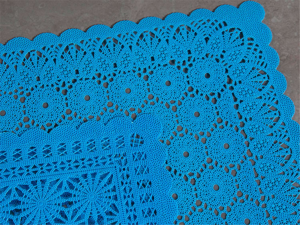 Transparent PVC Floral Heat Resistant Dining Mat